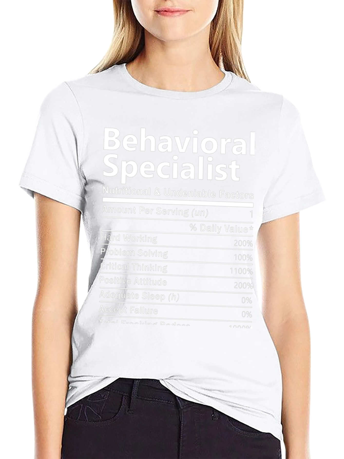 Behavioral Specialist Nutrition Facts T-Shirt