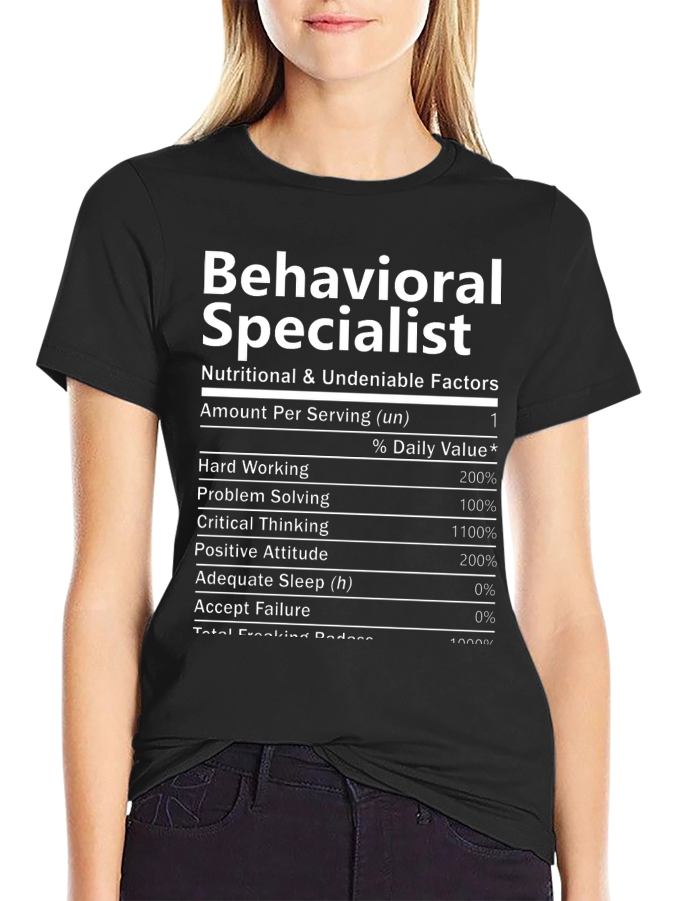 Behavioral Specialist Nutrition Facts T-Shirt