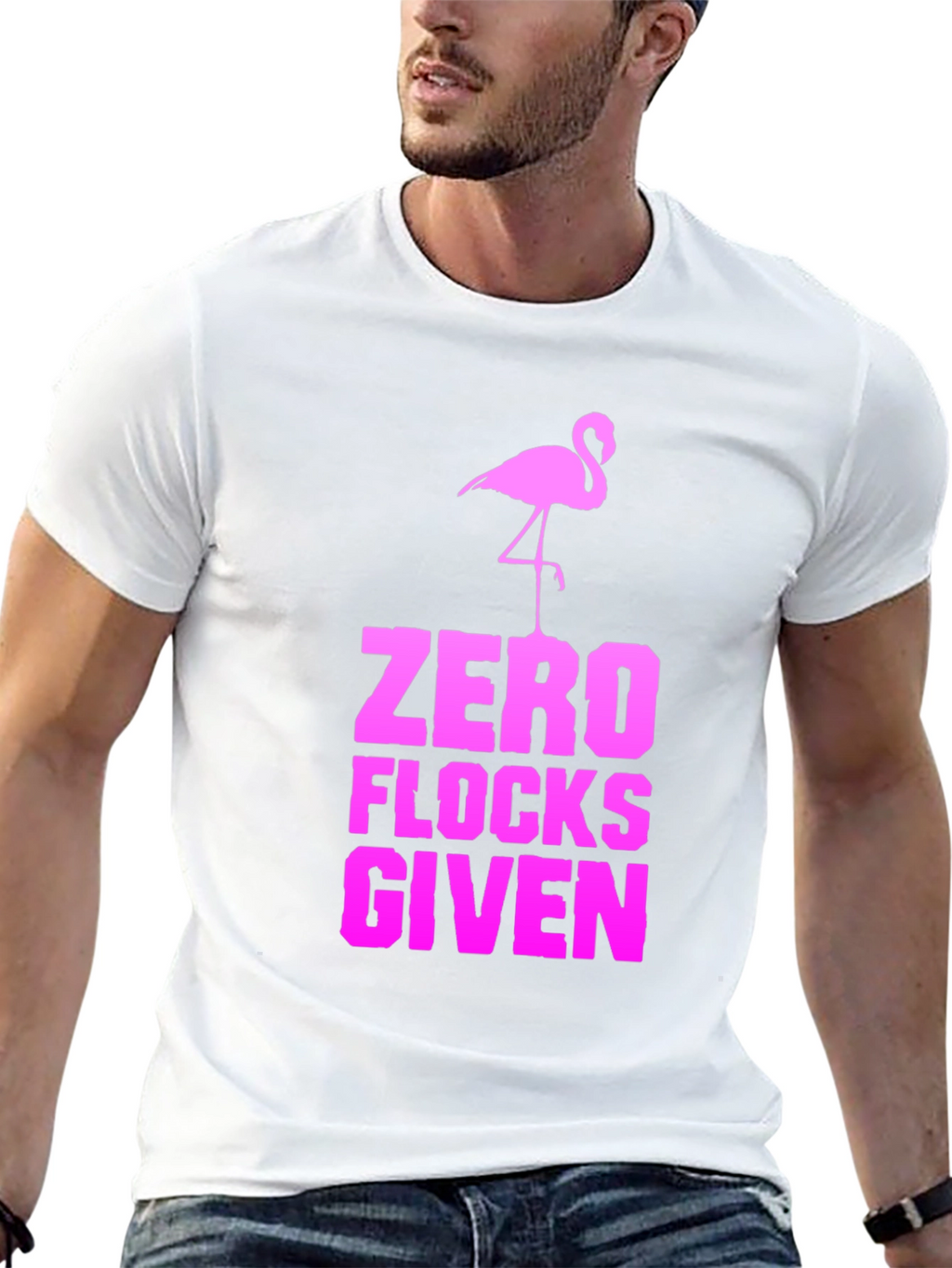 Zero Flocks Given Flamingo Graphic Tee