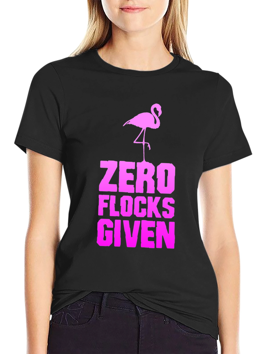 Zero Flocks Given Flamingo Graphic Tee