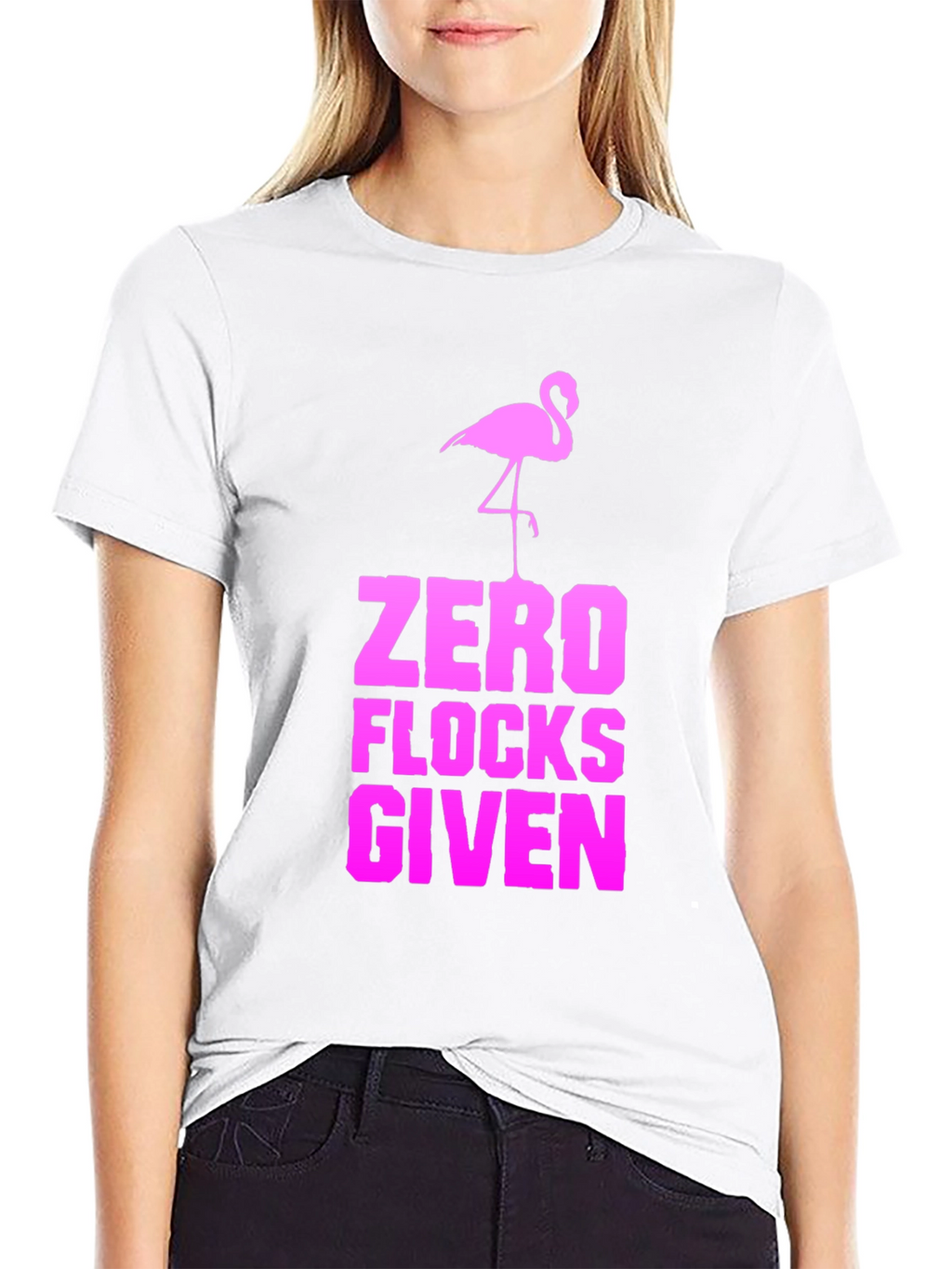 Zero Flocks Given Flamingo Graphic Tee