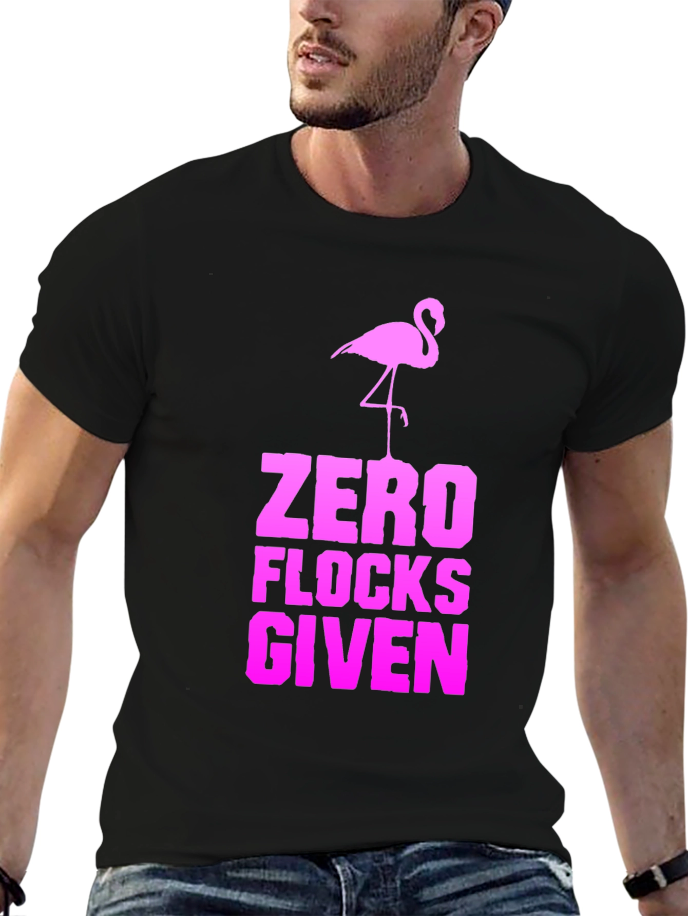 Zero Flocks Given Flamingo Graphic Tee