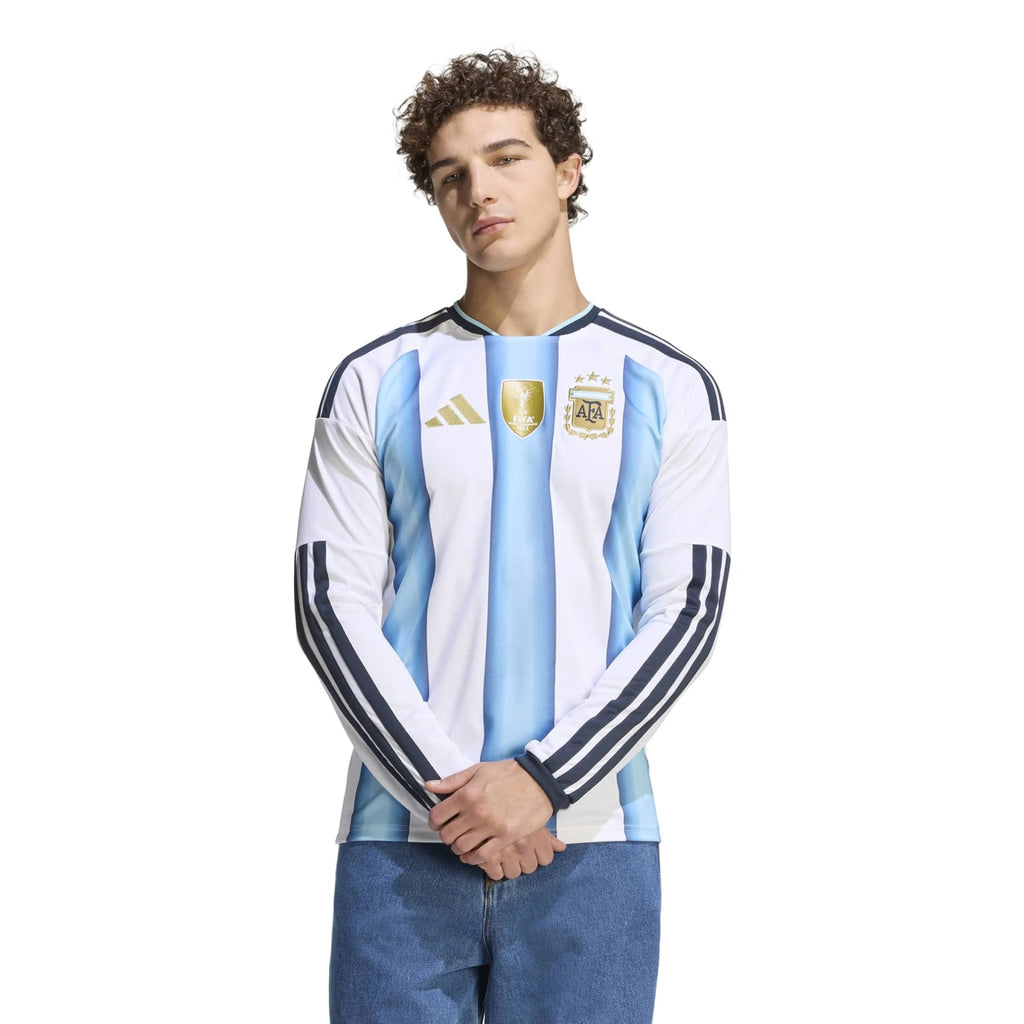 2026 Argentina Men's Stadium Home Long-Sleeve Soccer Jersey （Custom）