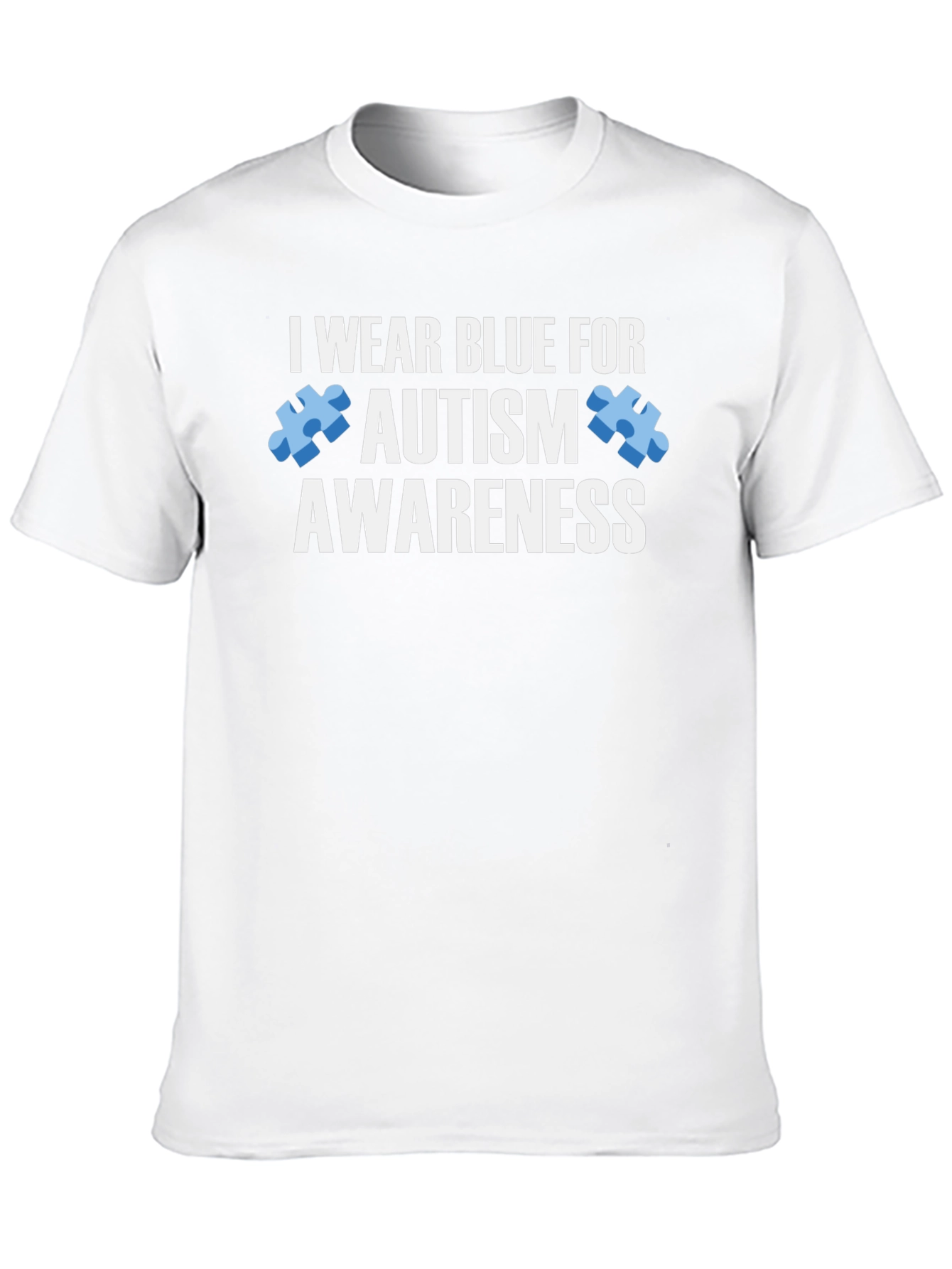 Autism Awareness T-Shirt - I Wear Blue For Autism