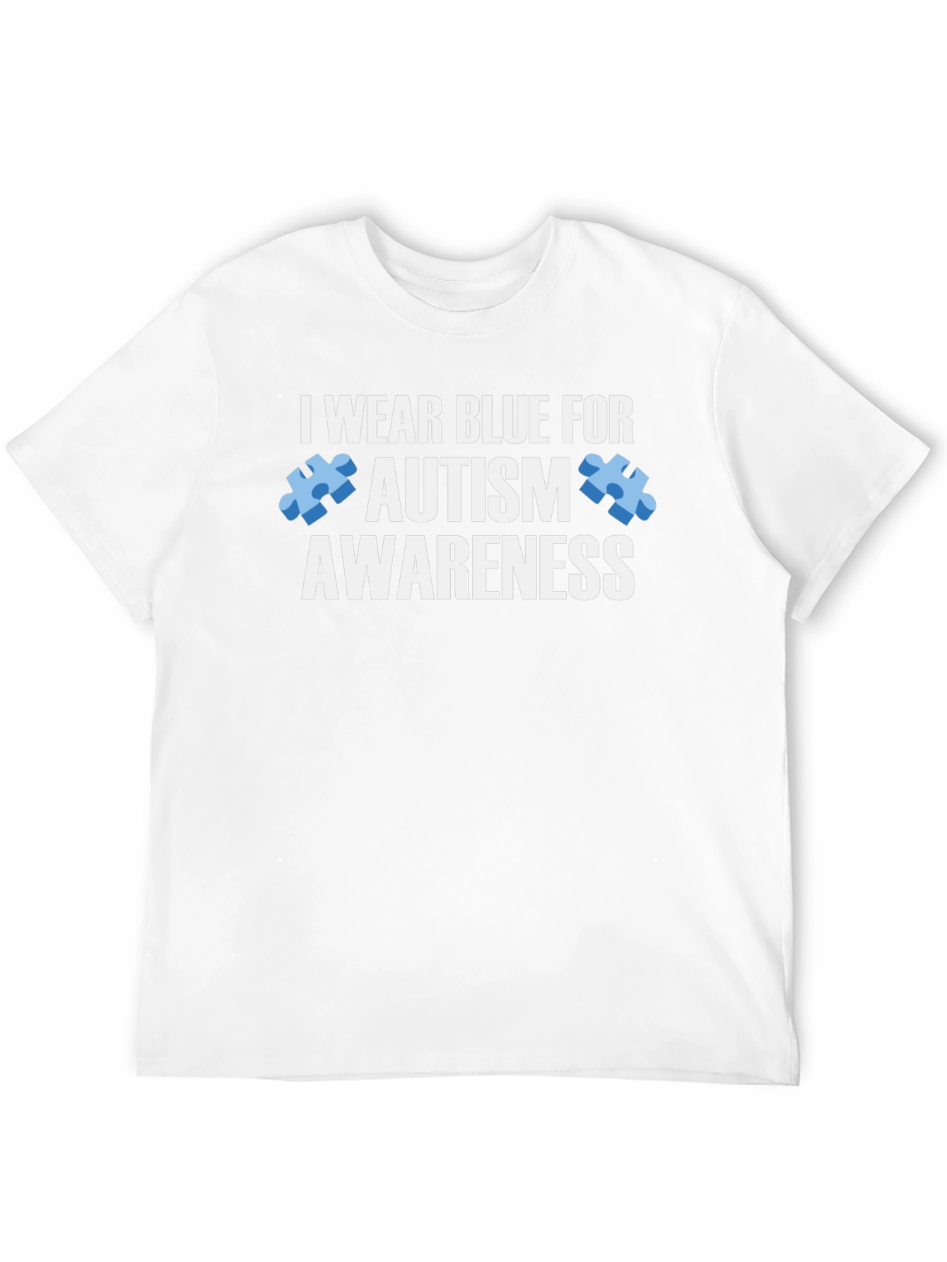Autism Awareness T-Shirt - I Wear Blue For Autism