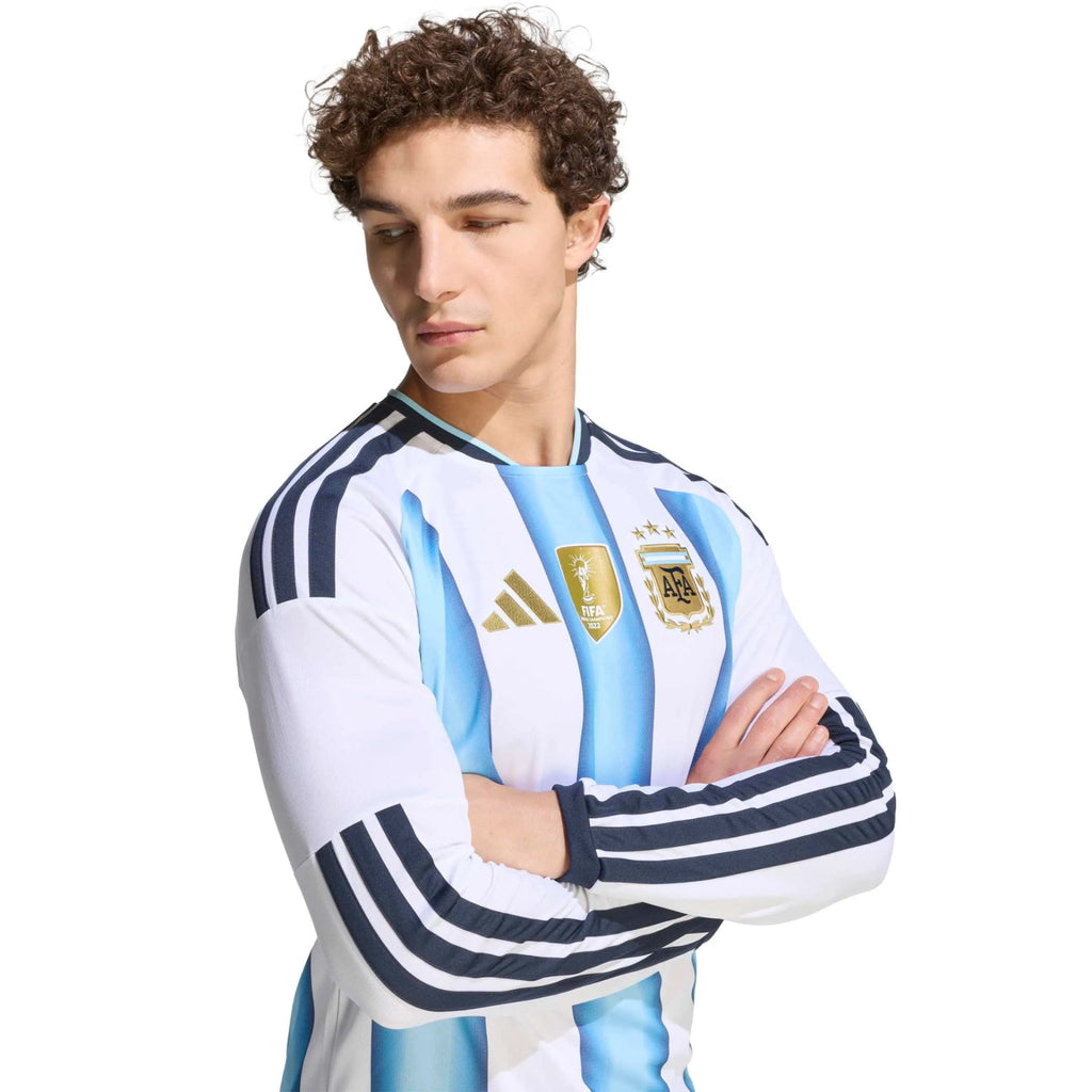 2026 Argentina Men's Stadium Home Long-Sleeve Soccer Jersey （Custom）