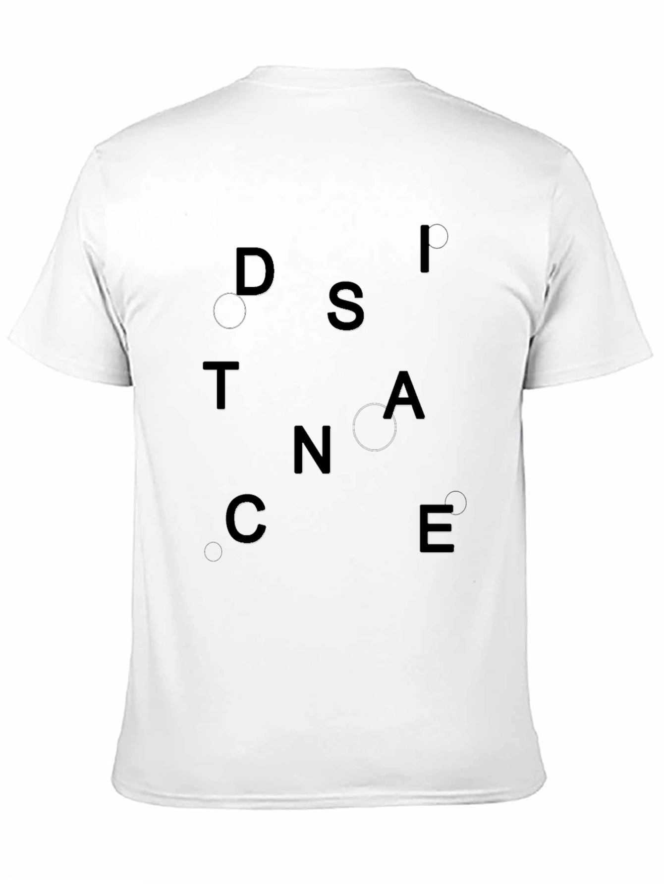 Distance - Black Graphic Tee for Men