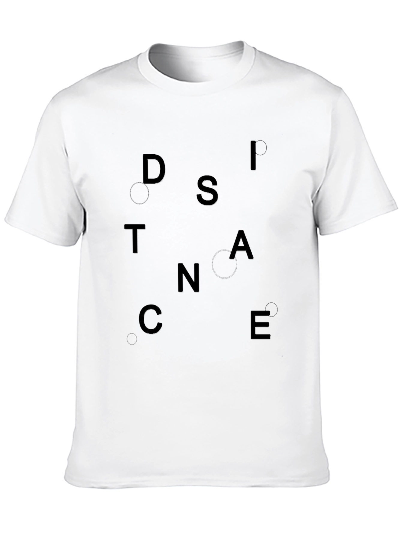 Distance - Black Graphic Tee for Men