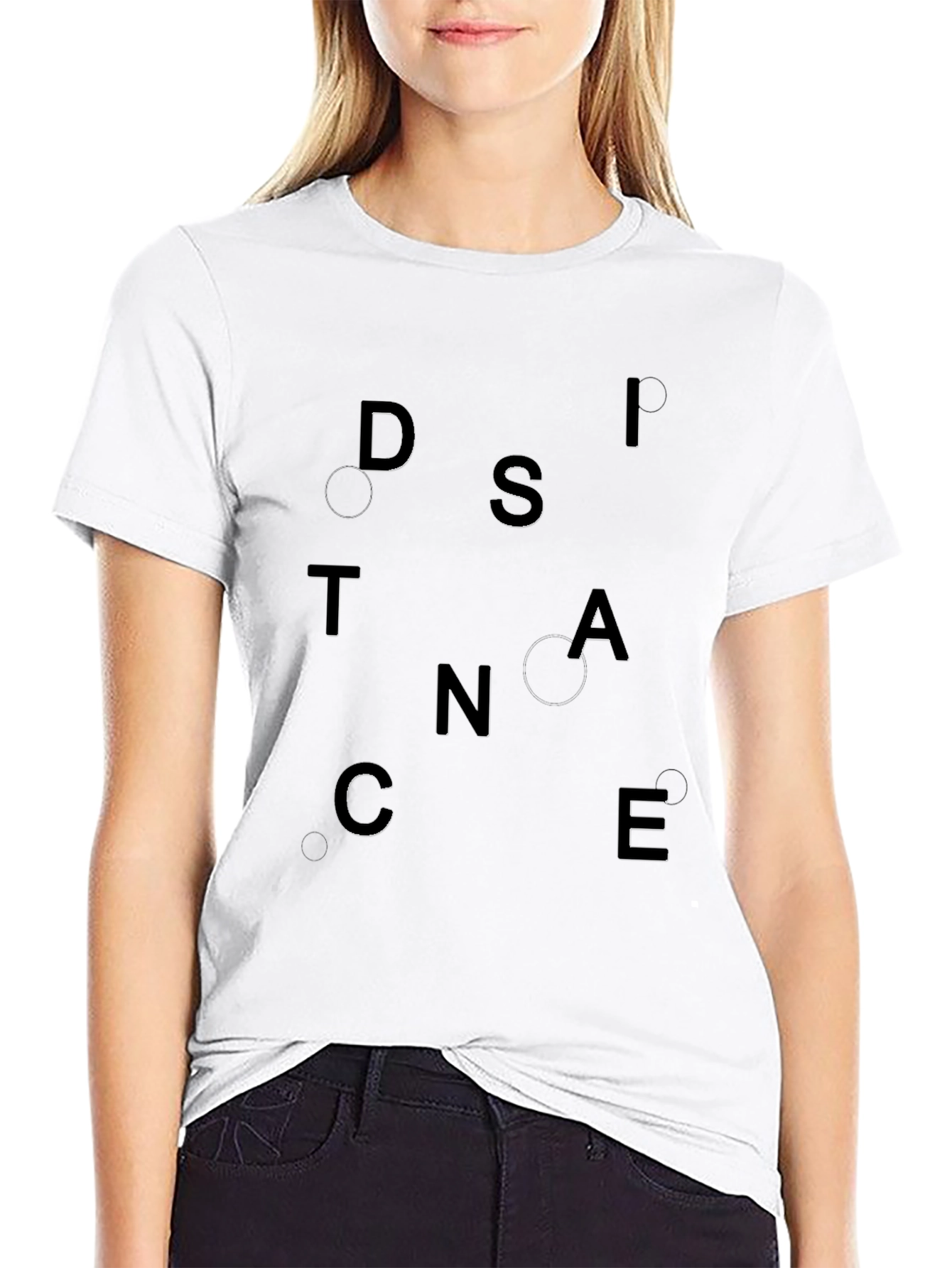Distance - Black Graphic Tee for Men