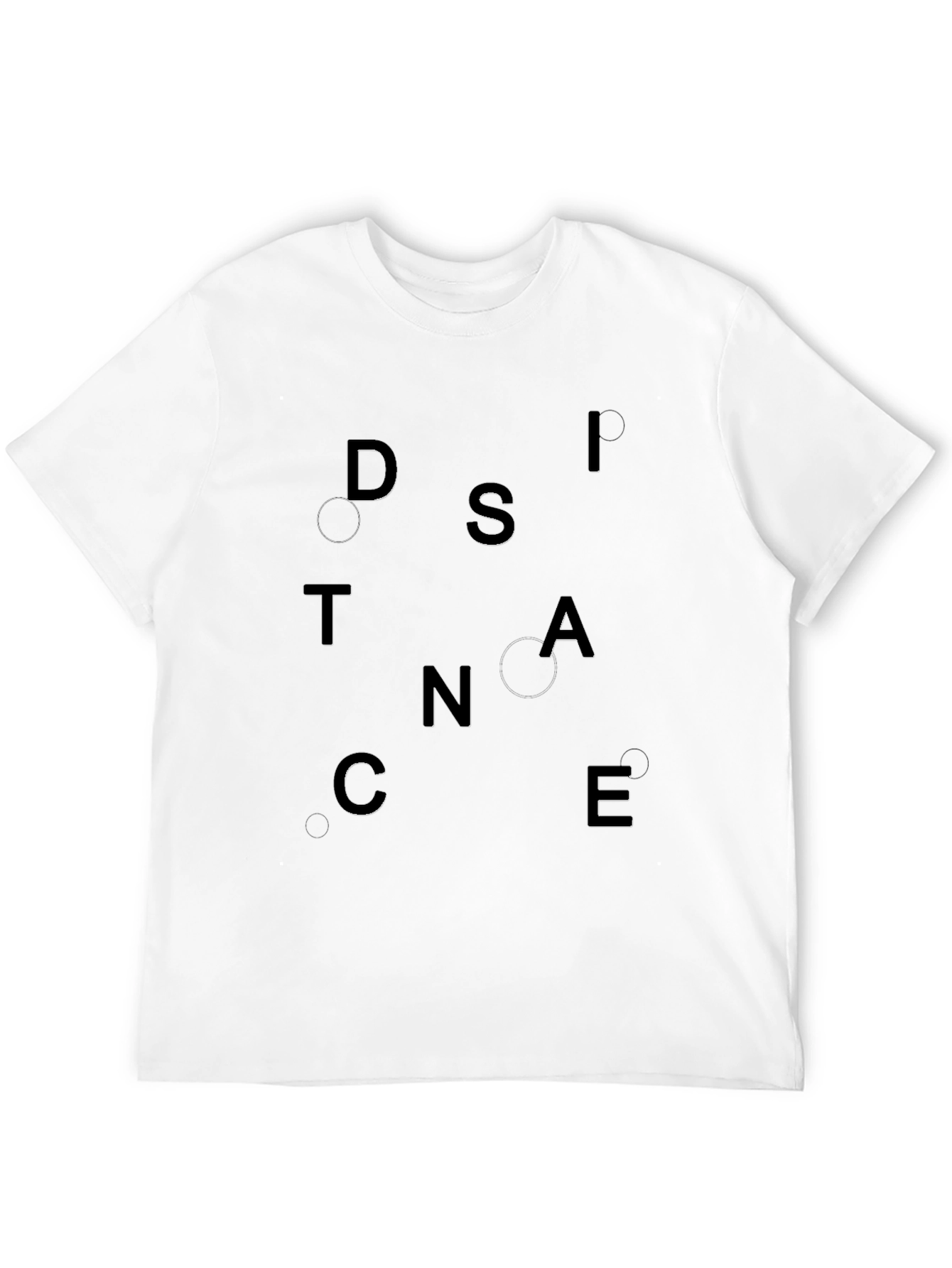 Distance - Black Graphic Tee for Men