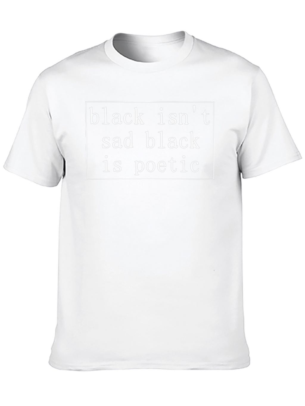 Poetic Black Tee - Unisex Statement T-Shirt