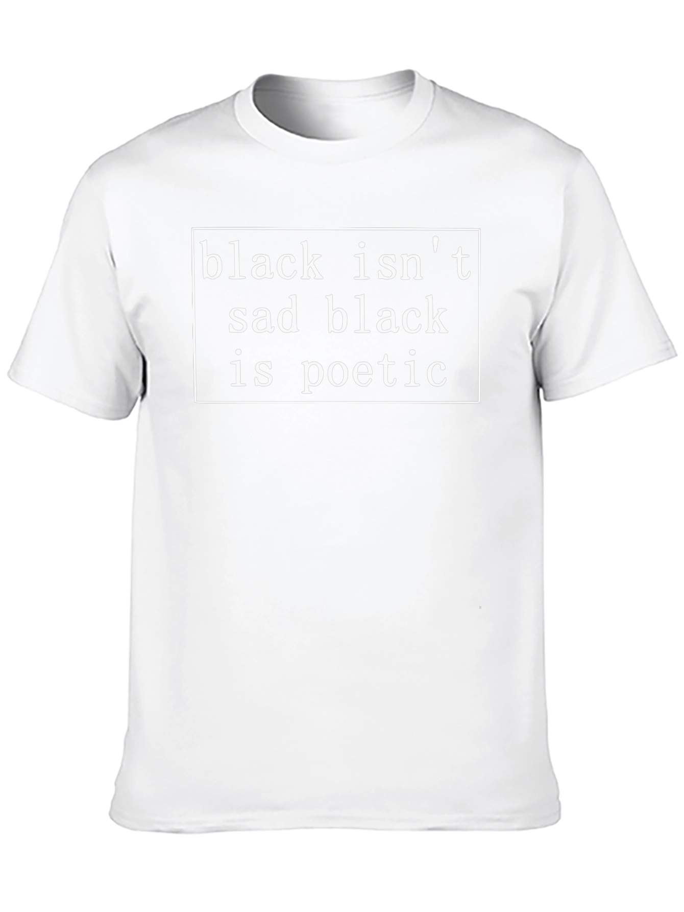 Poetic Black Tee - Unisex Statement T-Shirt