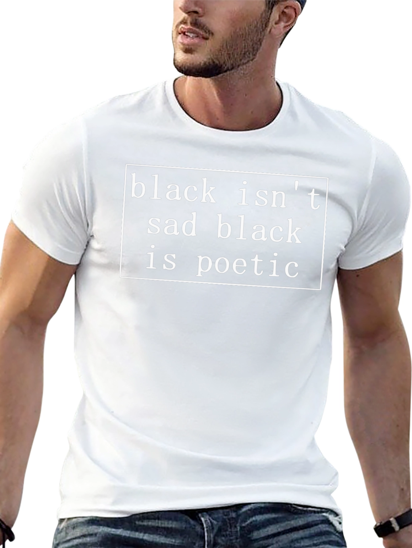 Poetic Black Tee - Unisex Statement T-Shirt