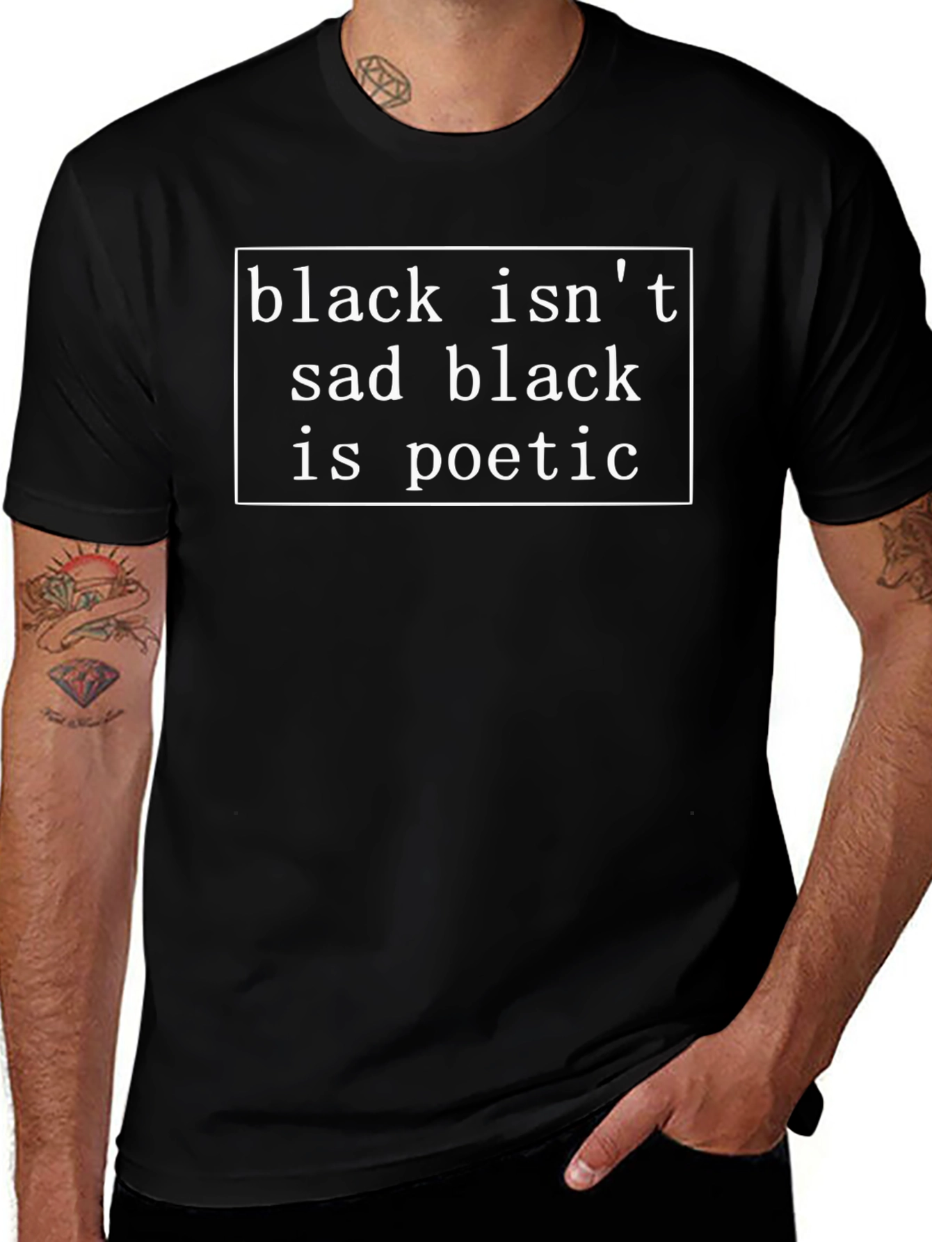 Poetic Black Tee - Unisex Statement T-Shirt