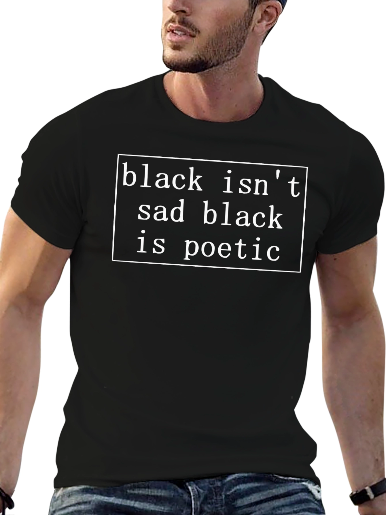 Poetic Black Tee - Unisex Statement T-Shirt