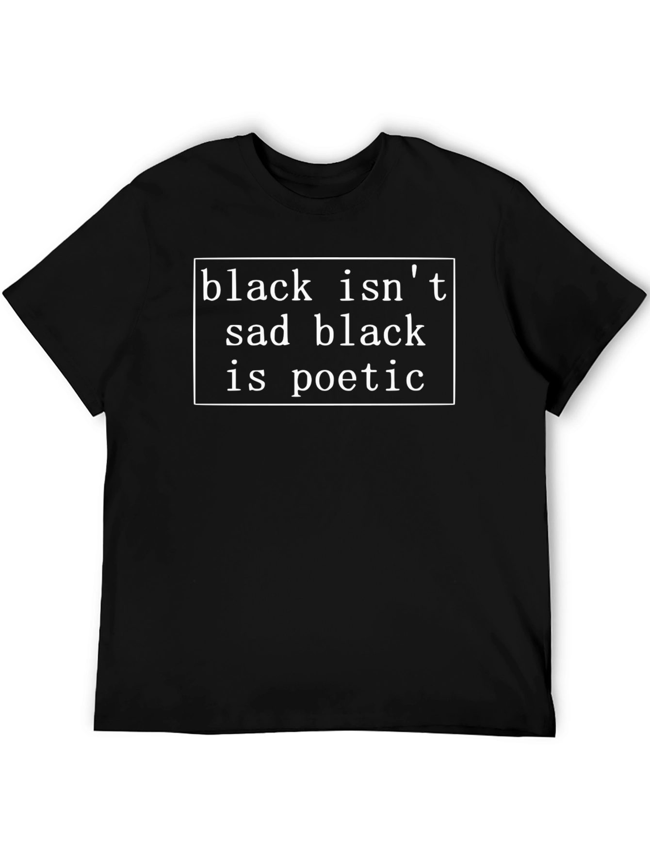 Poetic Black Tee - Unisex Statement T-Shirt