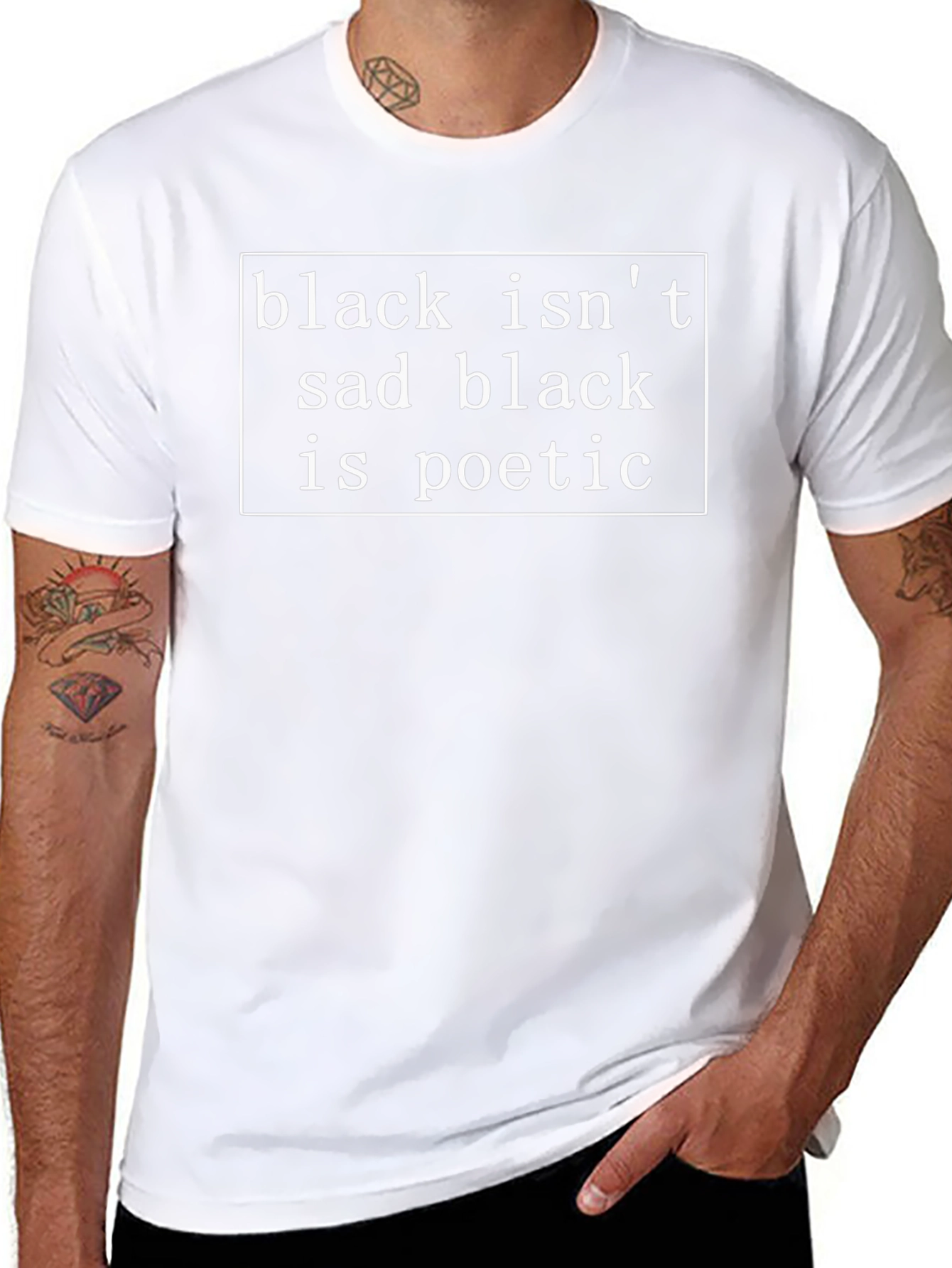 Poetic Black Tee - Unisex Statement T-Shirt