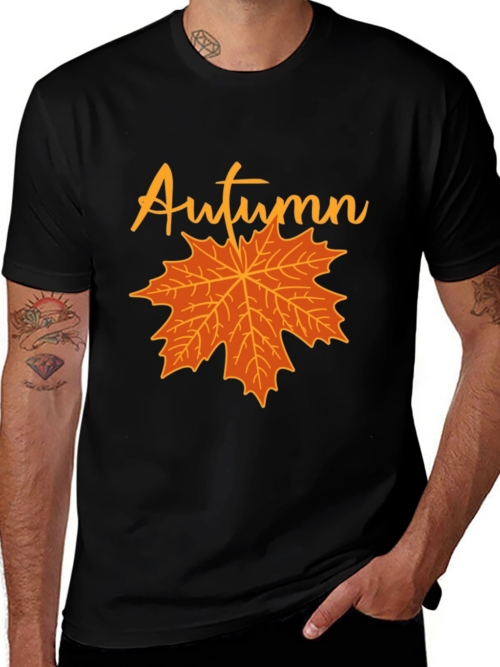 Autumn Maple Leaf Graphic T-Shirt