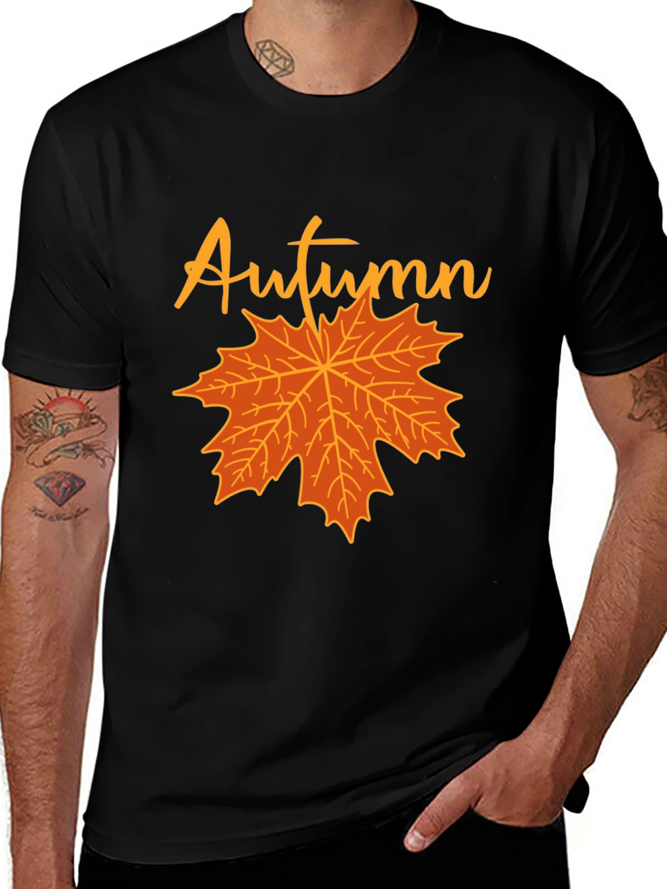 Autumn Maple Leaf Graphic T-Shirt