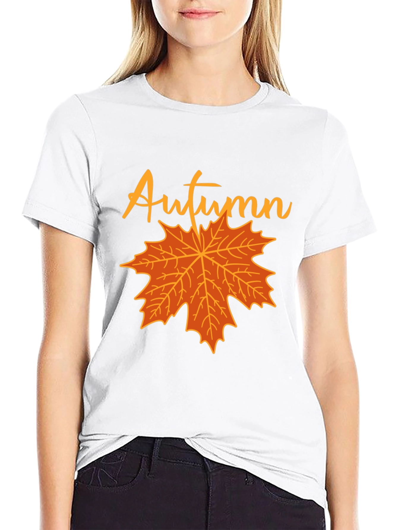 Autumn Maple Leaf Graphic T-Shirt