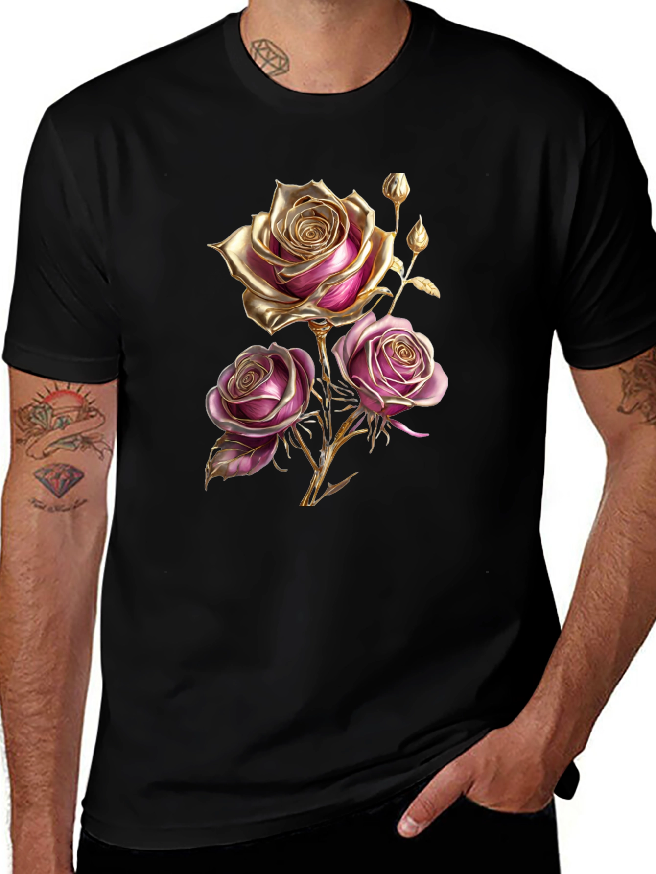 Elegant Rose Graphic T-Shirt
