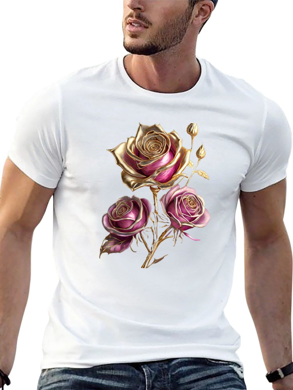 Elegant Rose Graphic T-Shirt