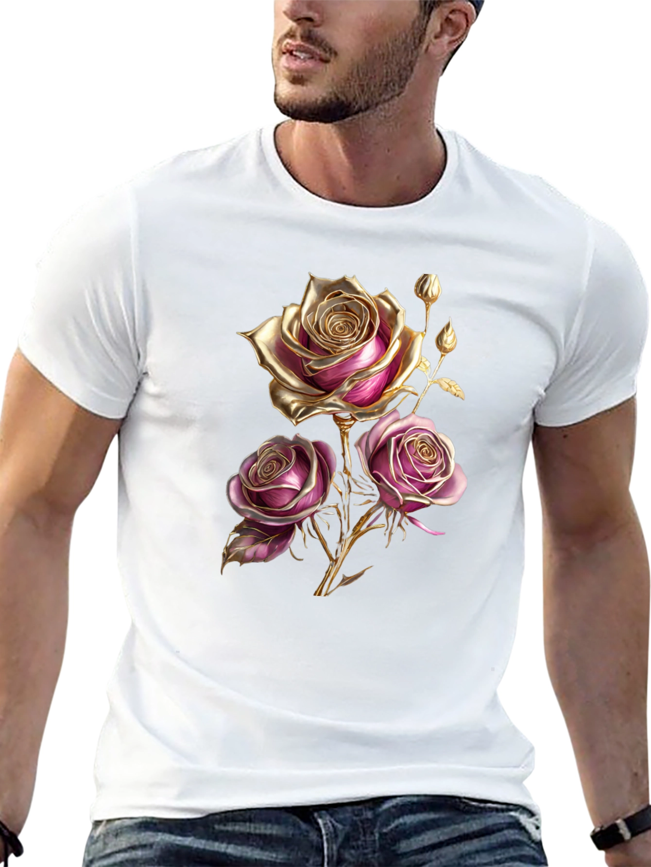 Elegant Rose Graphic T-Shirt