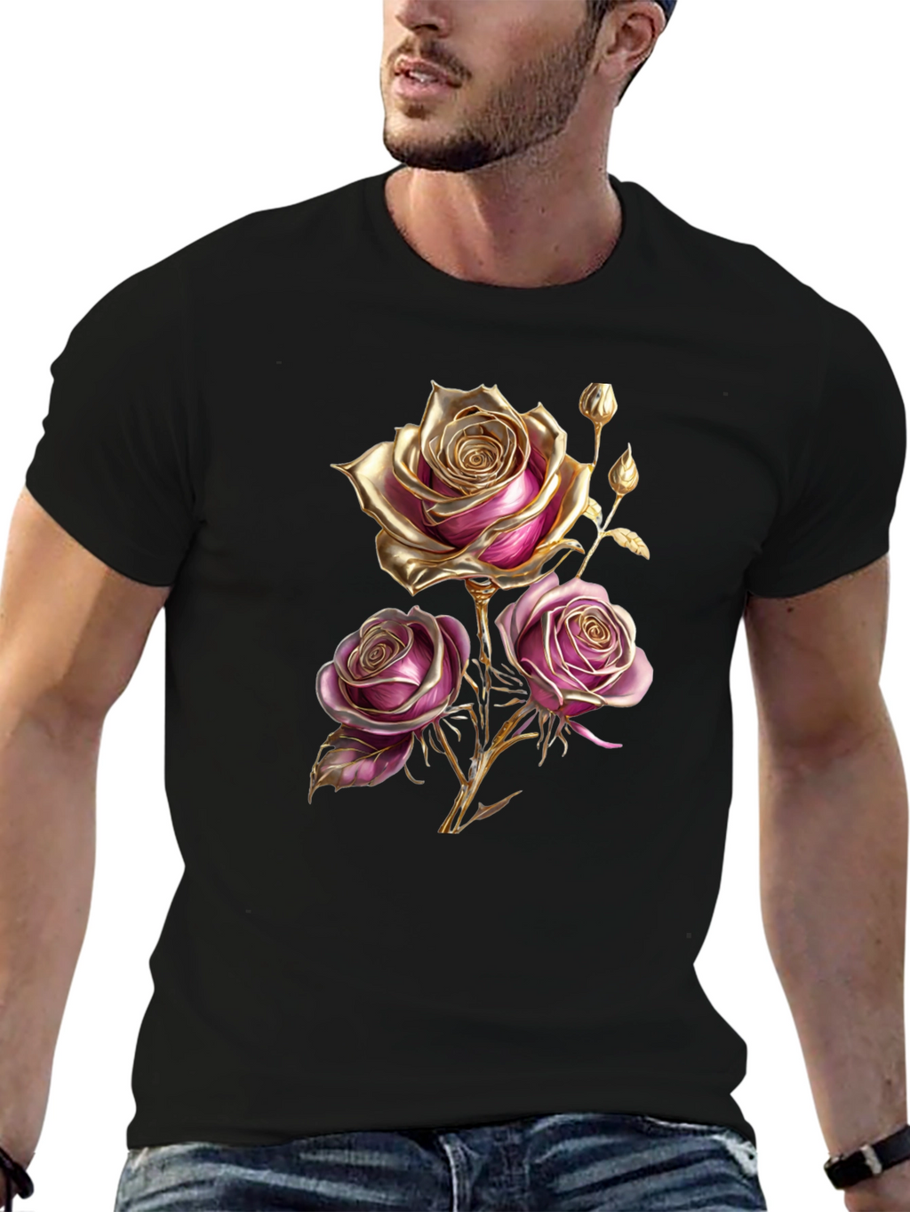 Elegant Rose Graphic T-Shirt