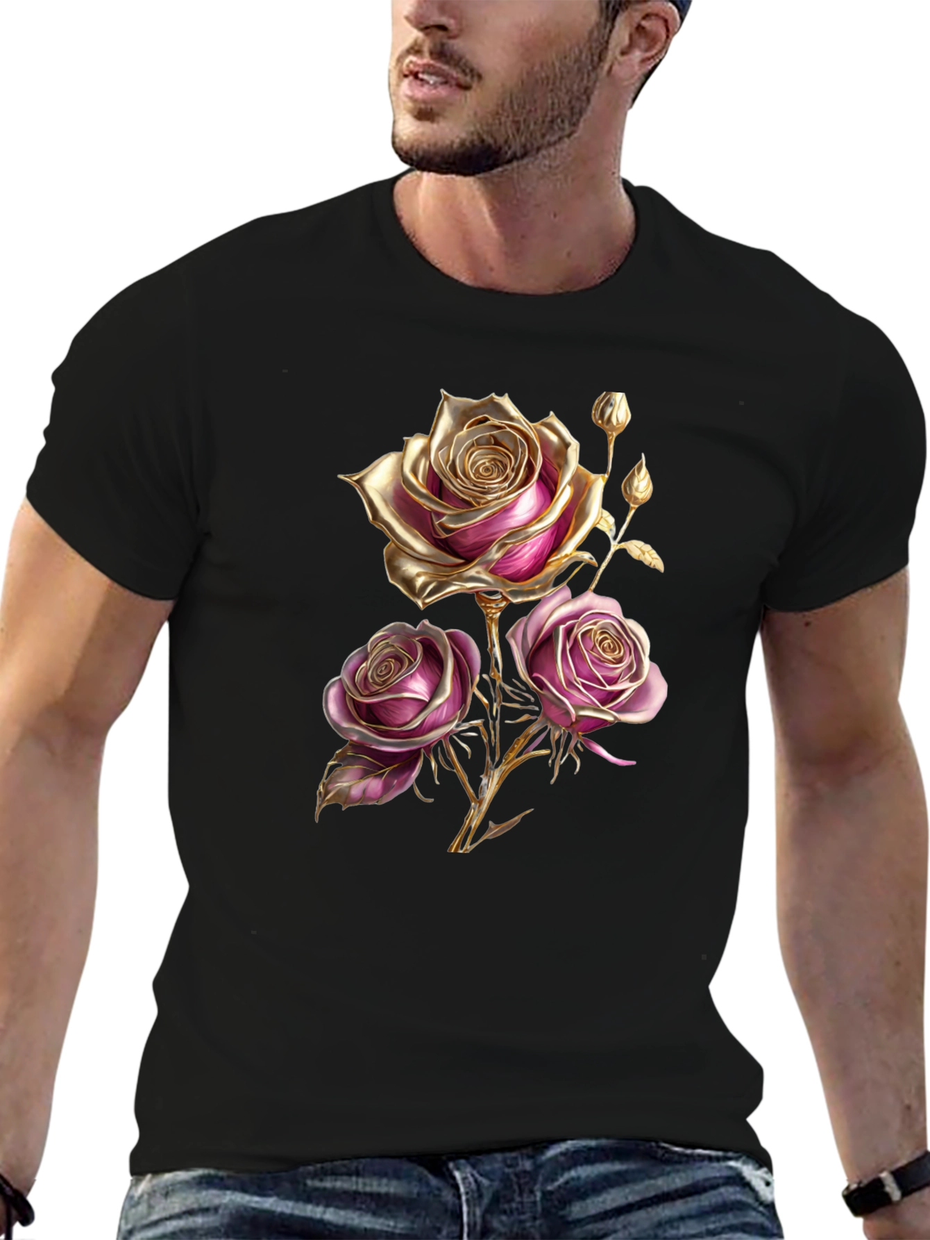 Elegant Rose Graphic T-Shirt