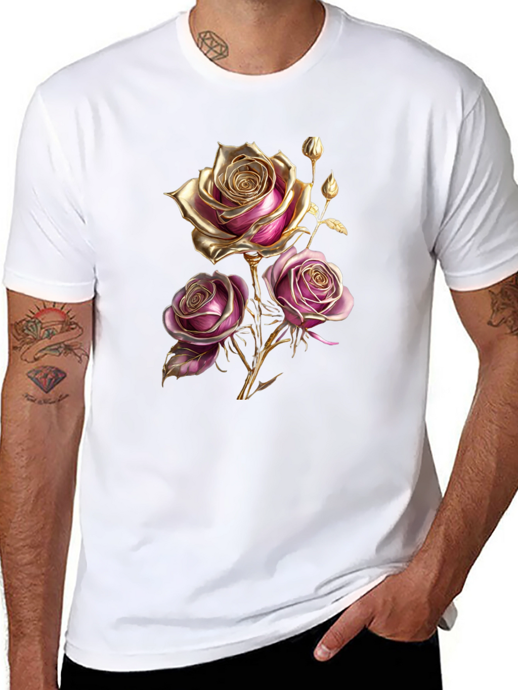 Elegant Rose Graphic T-Shirt