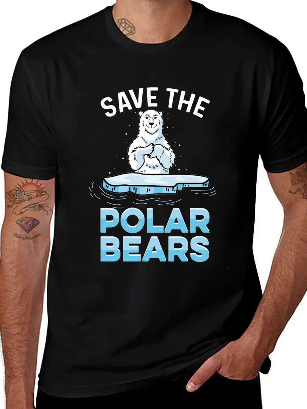 Save The Polar Bears Graphic T-Shirt
