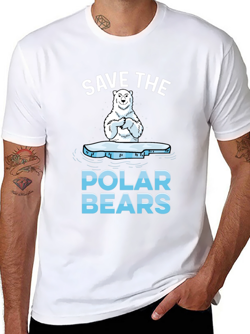 Save The Polar Bears Graphic T-Shirt