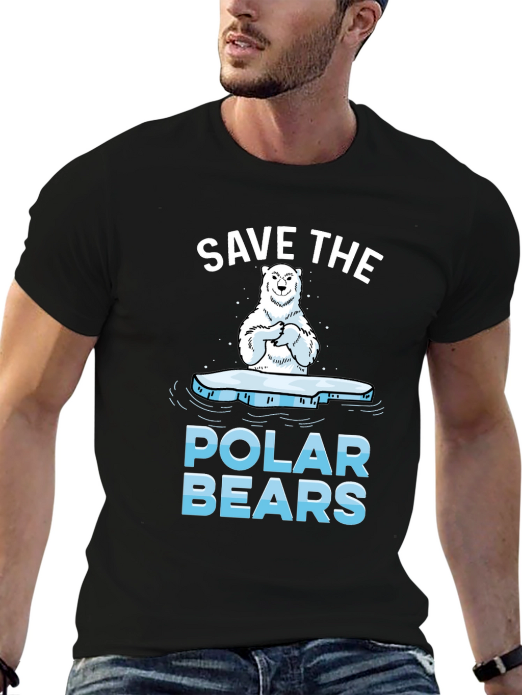 Save The Polar Bears Graphic T-Shirt