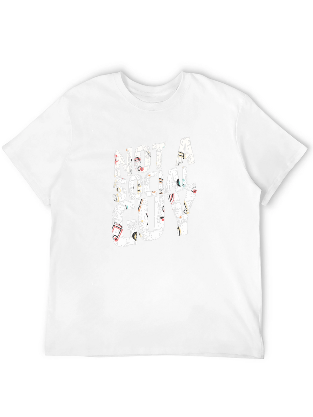 Not a Social Guy Black Graphic Tee