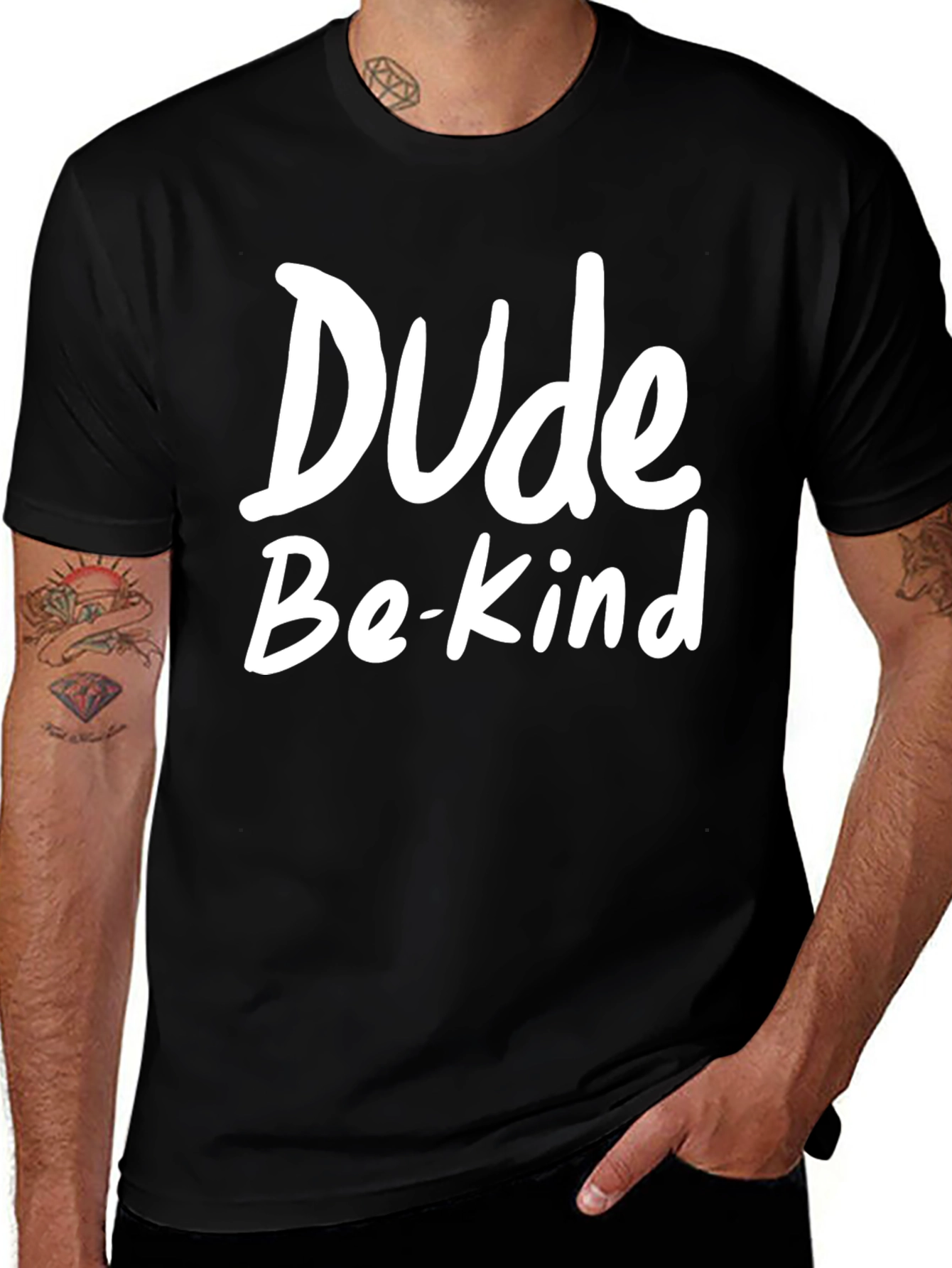 Dude Be Kind Black Graphic Tee