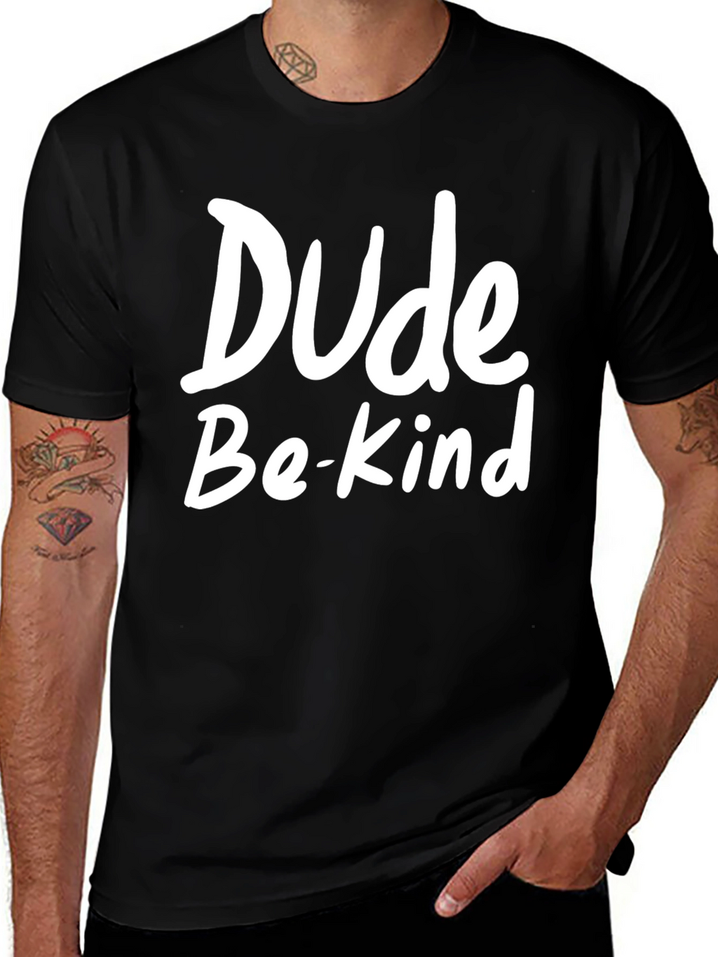 Dude Be Kind Black Graphic Tee