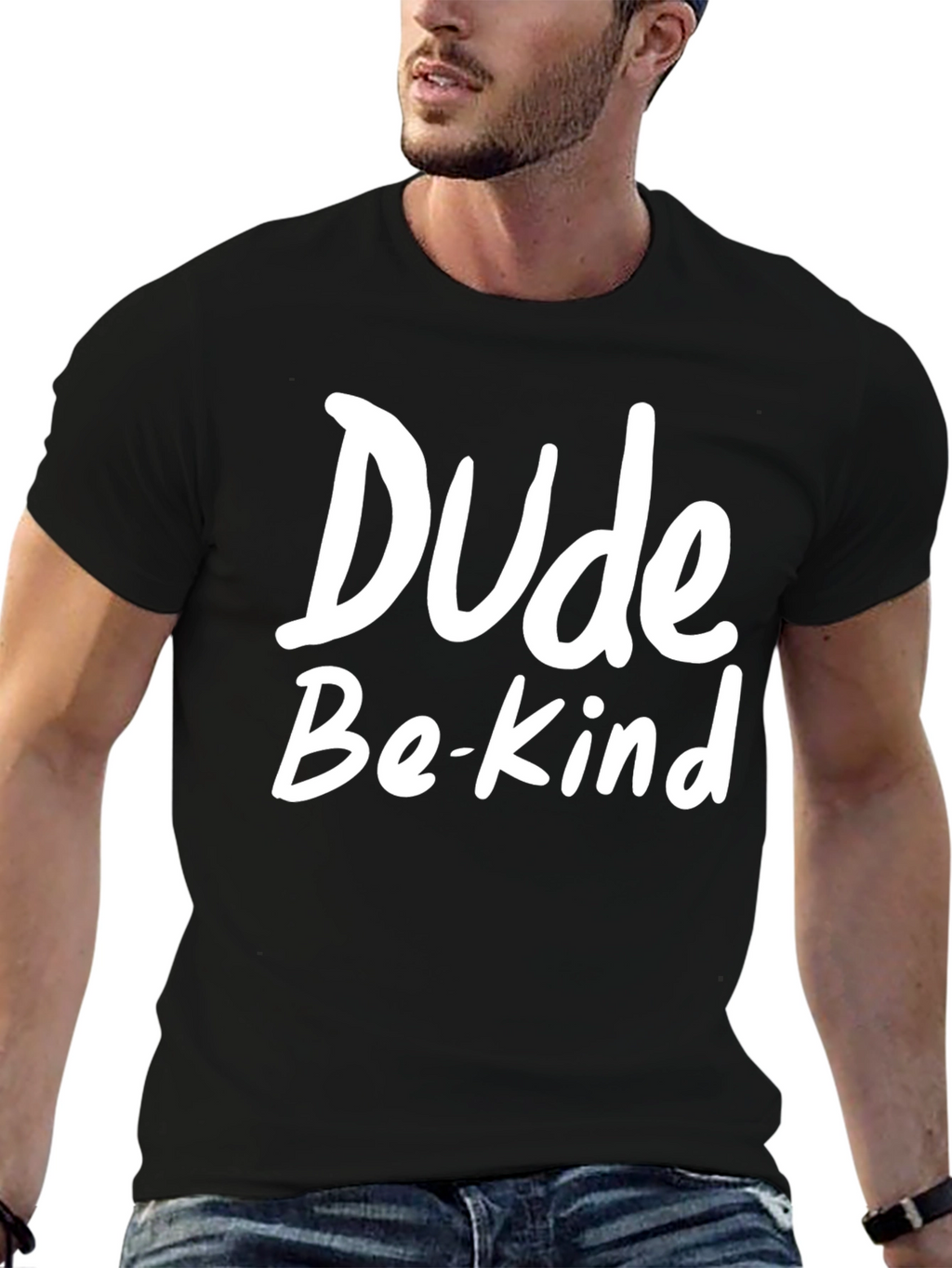 Dude Be Kind Black Graphic Tee