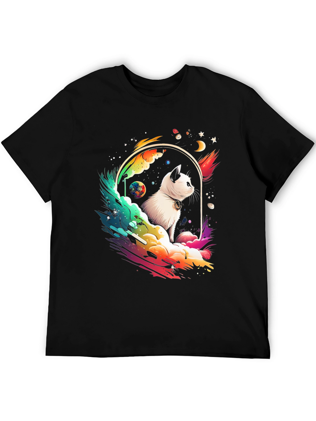 Cosmic Cat T-Shirt - Galaxy Kitten Tee