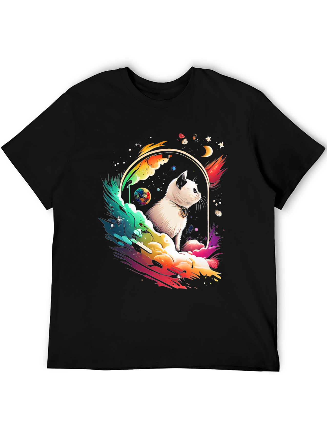 Cosmic Cat T-Shirt - Galaxy Kitten Tee