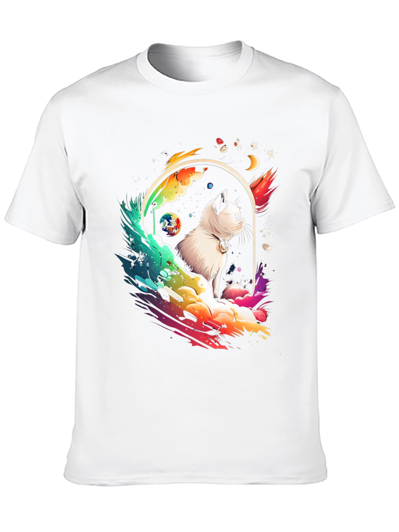 Cosmic Cat T-Shirt - Galaxy Kitten Tee