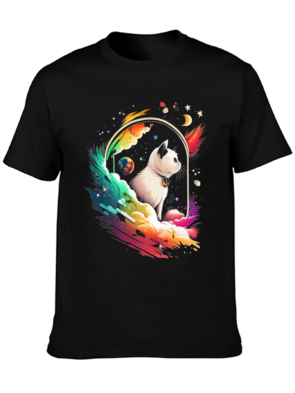 Cosmic Cat T-Shirt - Galaxy Kitten Tee