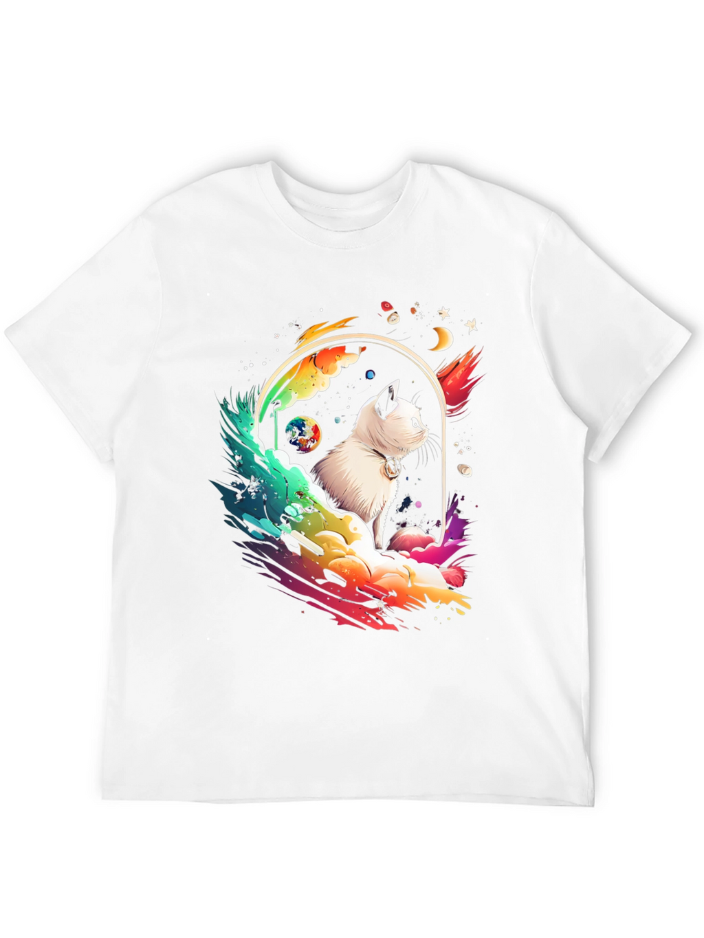 Cosmic Cat T-Shirt - Galaxy Kitten Tee