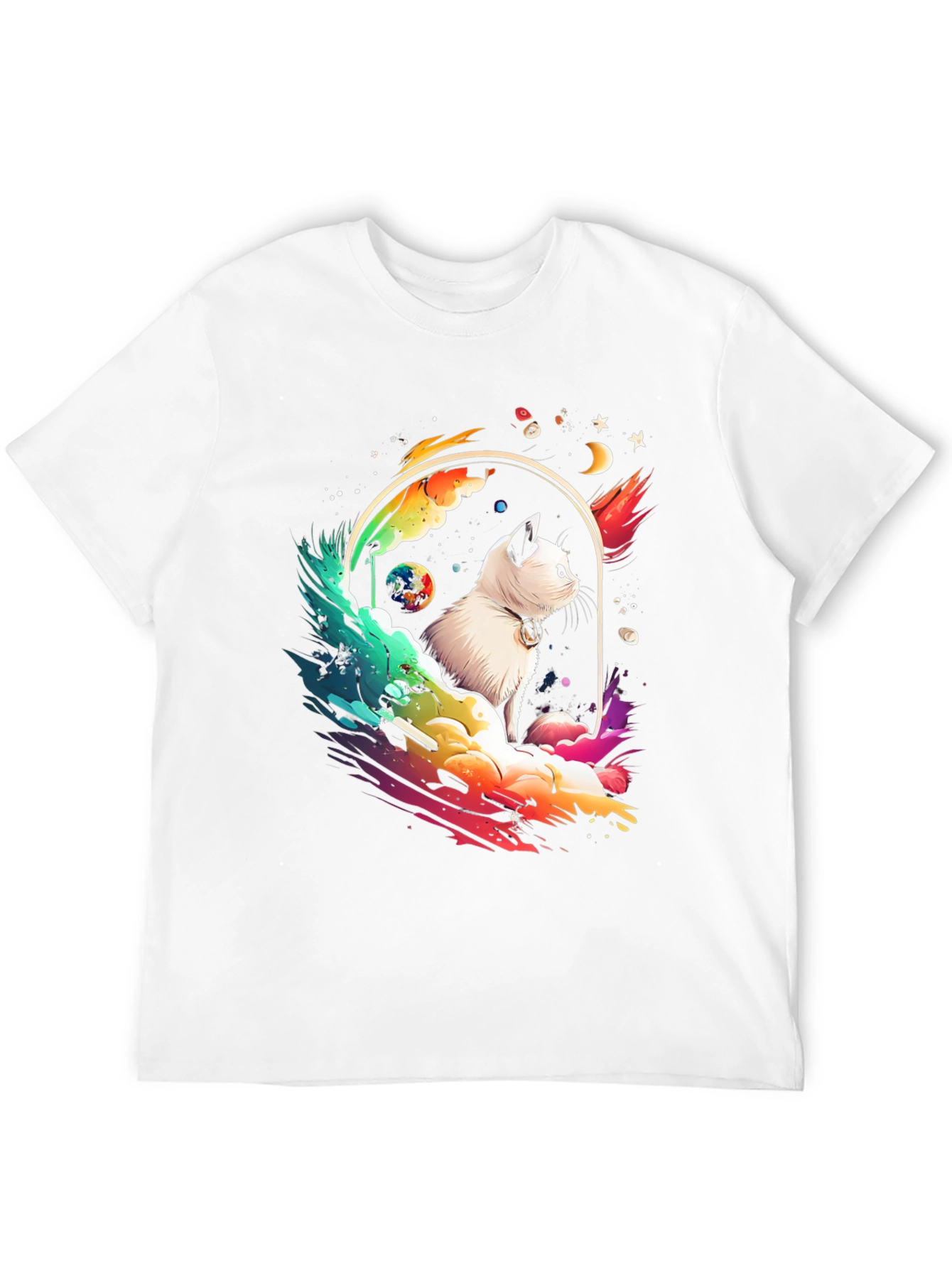 Cosmic Cat T-Shirt - Galaxy Kitten Tee