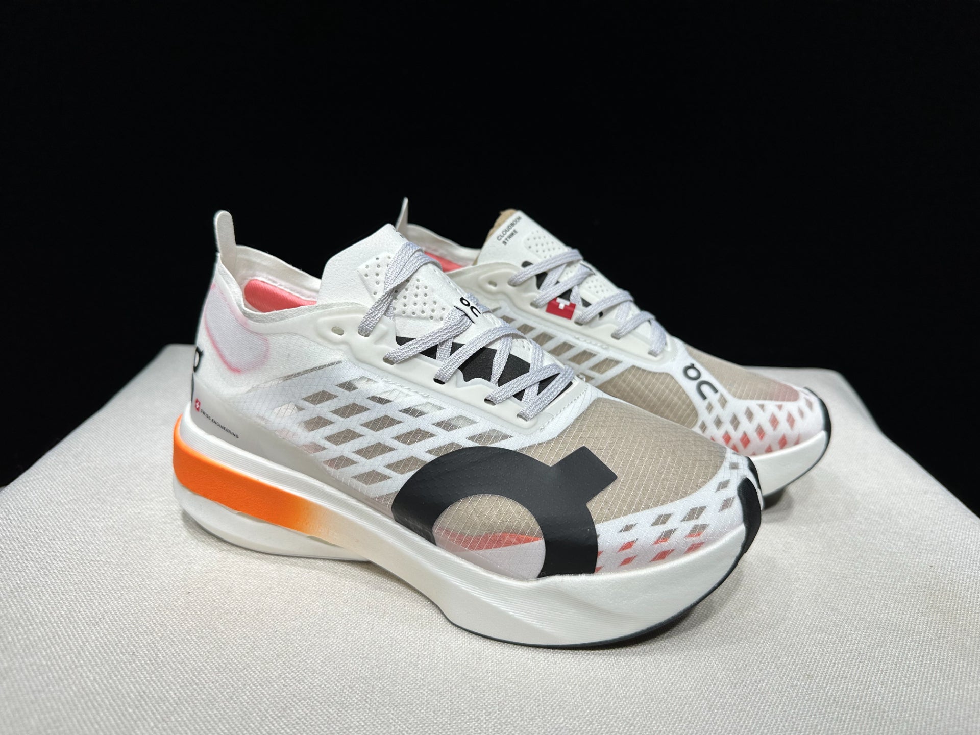 On Cloudboom Strike Running Shoes White Orange
