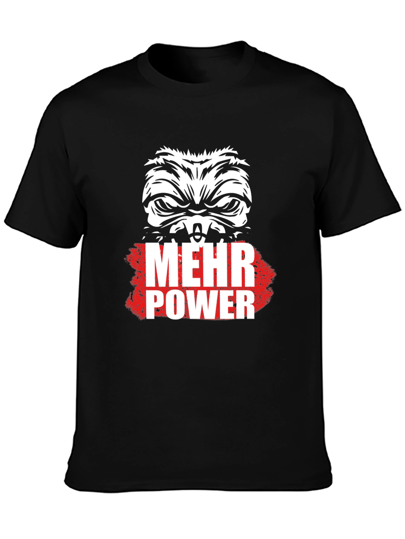 Mehr Power Graphic Tee - Black Cotton T-Shirt