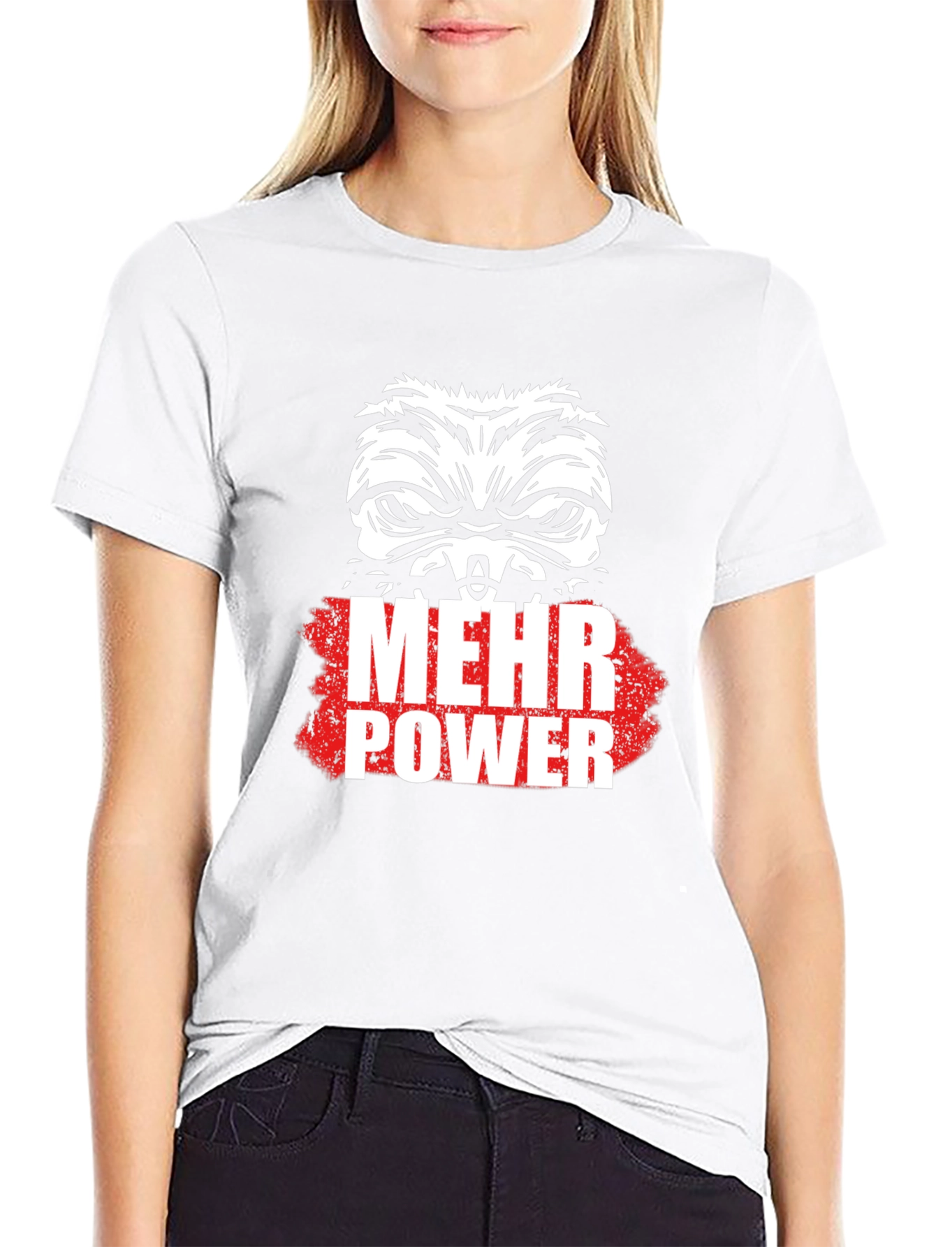 Mehr Power Graphic Tee - Black Cotton T-Shirt