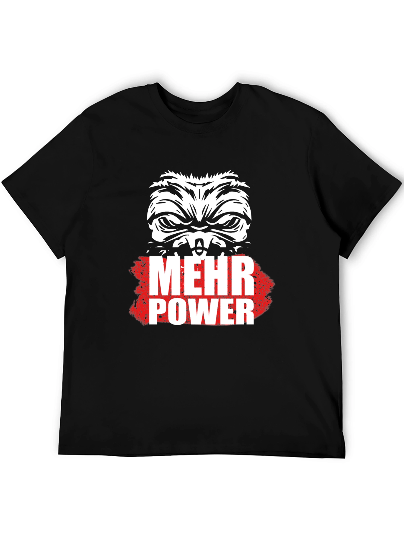 Mehr Power Graphic Tee - Black Cotton T-Shirt