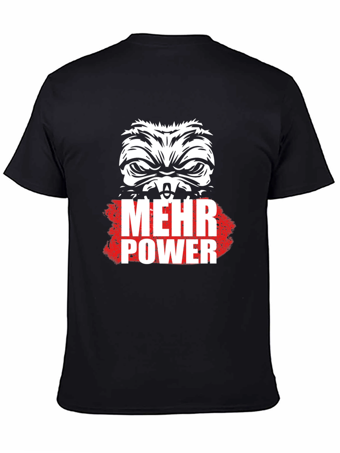 Mehr Power Graphic Tee - Black Cotton T-Shirt
