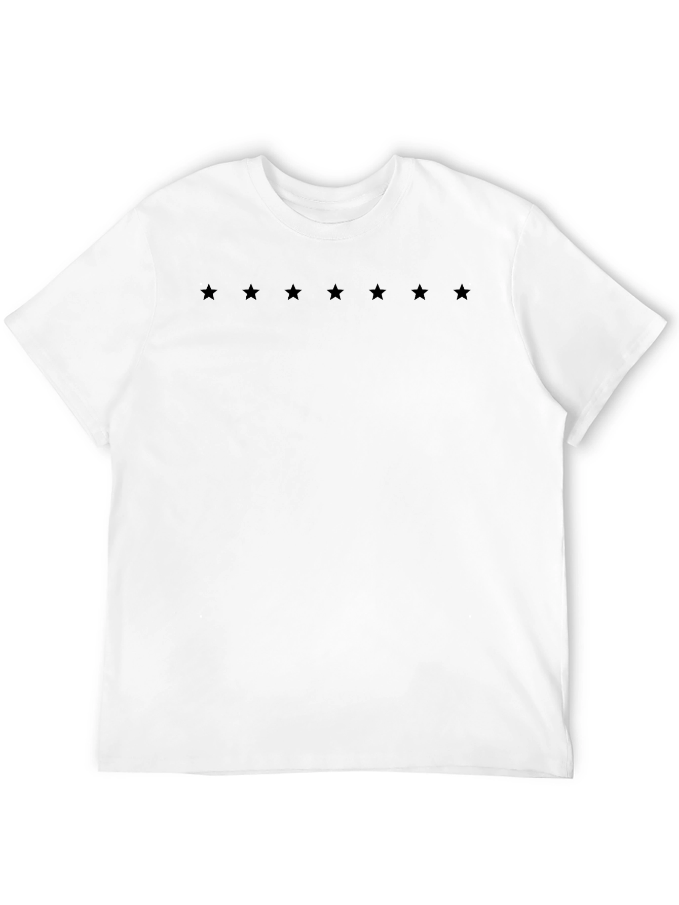 Seven Star Black Crew Neck T-Shirt