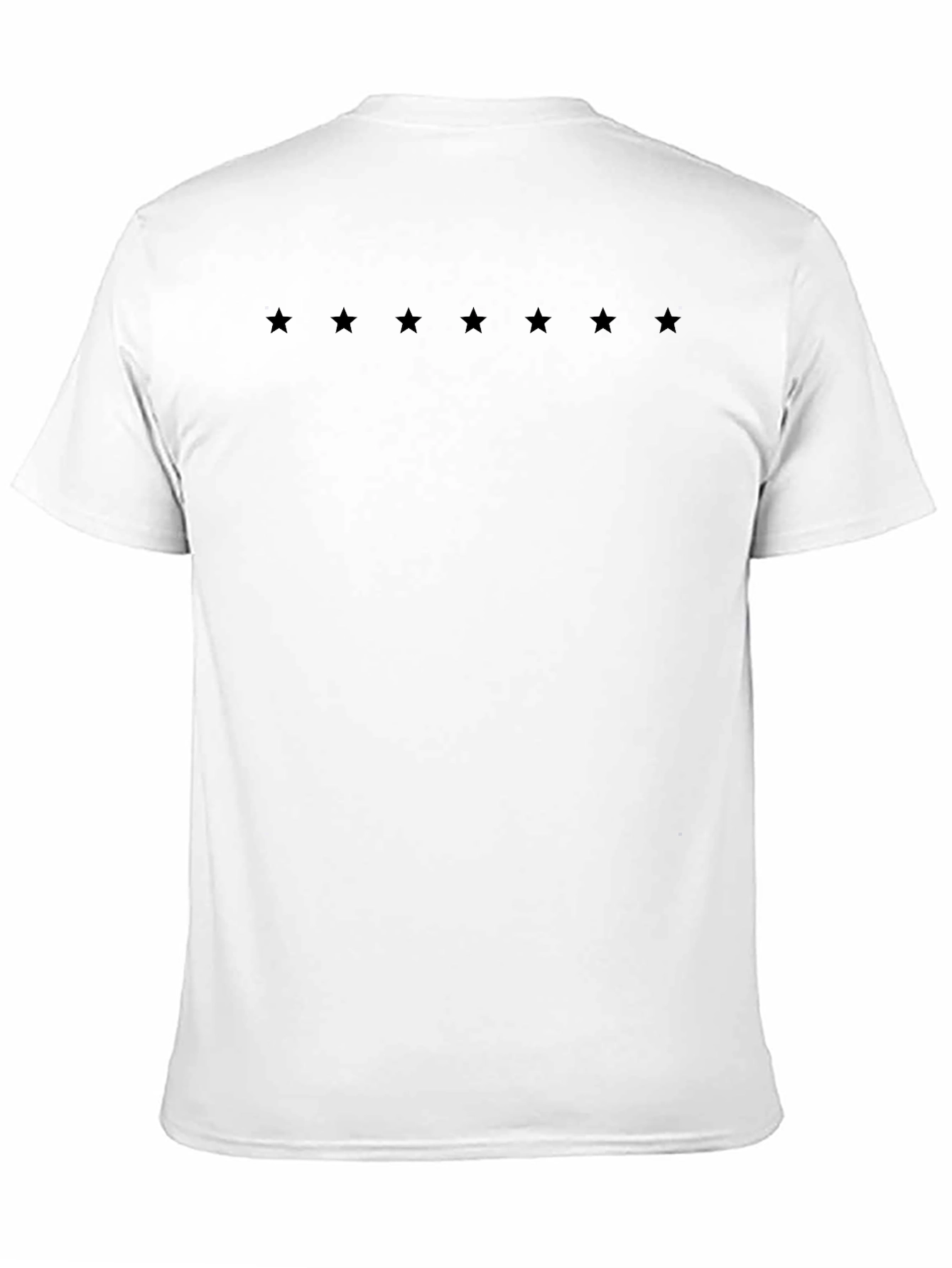 Seven Star Black Crew Neck T-Shirt